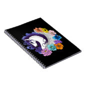 Pegasus Black Floral Notizblock (Rechte Seite)