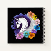 Pegasus Black Floral Notizblock (Rückseite)