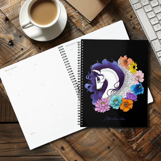 Pegasus Black Floral Planer