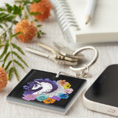 Pegasus Black Floral Schlüsselanhänger (Vorderseite rechts)