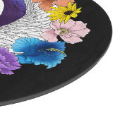 Pegasus Black Floral Schneidebrett (Ecke)