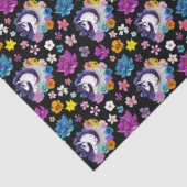 Pegasus Black Floral Seidenpapier (Detail)