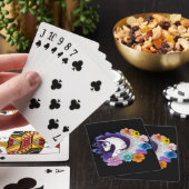 Pegasus Black Floral Spielkarten (In Situ)