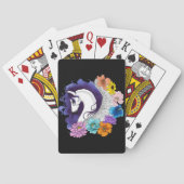 Pegasus Black Floral Spielkarten (Rückseite)