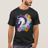 Pegasus Black Floral T-Shirt (Vorderseite)