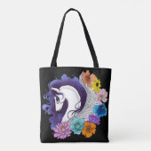 Pegasus Black Floral Tasche (Rückseite)