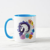 Pegasus Black Floral Tasse (Links)