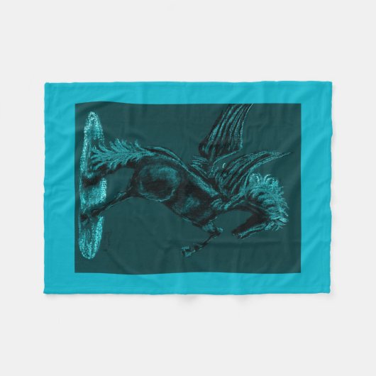 PEGASUS-BLAU FLEECEDECKE (Vorderseite (Horizontal))