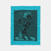 PEGASUS-BLAU FLEECEDECKE (Vorderseite)