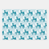 Pegasus Blues Wrapping Paper Sheets Geschenkpapier Set (Vorderseite)