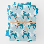 Pegasus Blues Wrapping Paper Sheets Geschenkpapier Set (Beispiel)