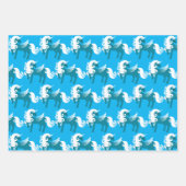Pegasus Blues Wrapping Paper Sheets Geschenkpapier Set (Vorderseite 3)