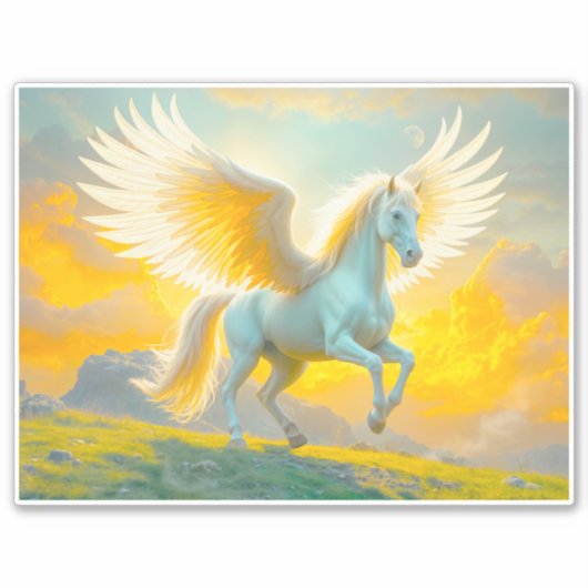 Pegasus Bridging the Earth and Sky Sticker (Vorderseite)