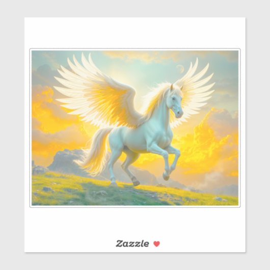 Pegasus Bridging the Earth and Sky Sticker (Blatt)