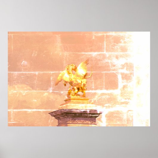 Pegasus – bronze statue Paris – Emmanuel Frémiet Poster (Vorne)