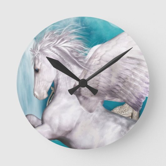 Pegasus Clock Runde Wanduhr (Vorderseite)