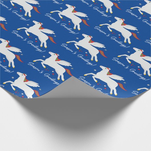 Pegasus Constellation Frohen Festtage Geschenkpapier (Ecke)