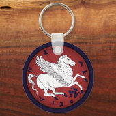Pegasus, das weiße Pferd der griechischen Mytholog Schlüsselanhänger (Vorderseite)