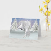 Pegasus. Das winged Pferd Karte (Gelbe Blume)