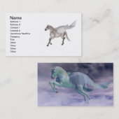Pegasus, der durch Sturm-Wolken galoppiert Visitenkarte (Vorne/Hinten)