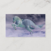 Pegasus, der durch Sturm-Wolken galoppiert Visitenkarte (Rückseite)