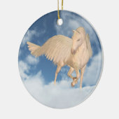 Pegasus, der unten durch Wolken schaut Keramik Ornament (Links)