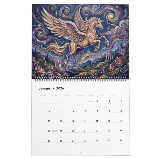 Pegasus Dreams Kalender (Jan 2026)