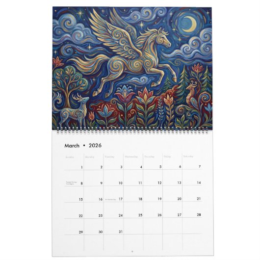Pegasus Dreams Kalender (Mär 2026)