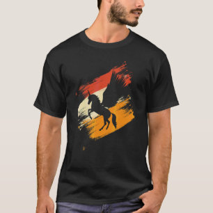 Pegasus Einhörner Pferde Retro Pegasos Mädchen Kin T-Shirt