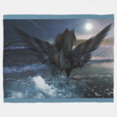 Pegasus-Fantasie auf Fleece-Decke Fleecedecke (Vorderseite (Horizontal))