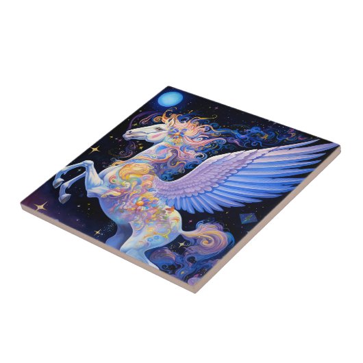 Pegasus Fantasy Art Fliese (Seite)