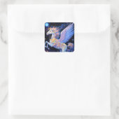 Pegasus Fantasy Art Quadratischer Aufkleber (Tasche)