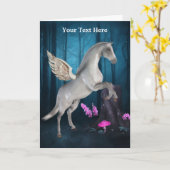 Pegasus Fantasy Horse Foto Card Karte (Gelbe Blume)