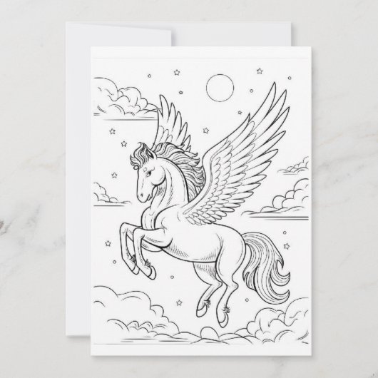 Pegasus | Farbe für Ihren eigenen Gruß (Vorderseite)