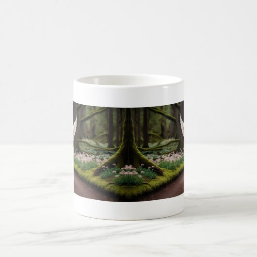 Pegasus Filly auf dem Waldweg Kaffeetasse (Mittel)