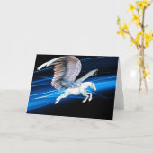 Pegasus-Flug-Gruß-Karte Karte (Gelbe Blume)