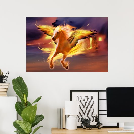 PEGASUS FÜHREN MIT LICHT POSTER (Heimbüro)
