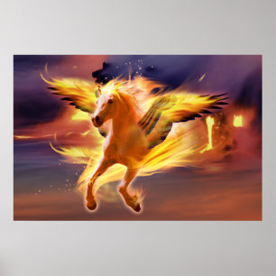 PEGASUS FÜHREN MIT LICHT POSTER