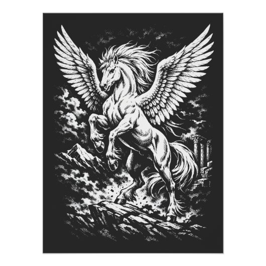 Pegasus — Geflügelter Herold des Sturms Poster (Vorderseite)