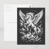 Pegasus — Geflügelter Herold des Sturms Postkarte (Vorne/Hinten)