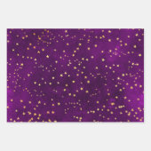 Pegasus & Gold Floral Pattern in Purple & Pink Geschenkpapier Set (Vorderseite 3)