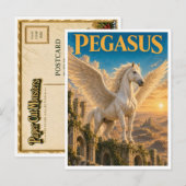 Pegasus, Gothic Fantasy-Monster Postkarte (Vorne/Hinten)