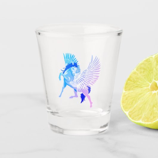 Pegasus Griechische Mythologie Flügelpferd Schnapsglas (Vorderseite)