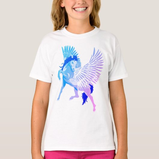 Pegasus Griechische Mythologie Flügelpferd T-Shirt (Vorderseite)
