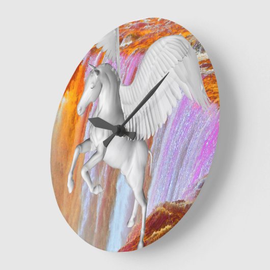 Pegasus Große Wanduhr (Winkel)