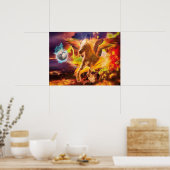 PEGASUS HORSE ZERSTÖRT DEN KRAKEN POSTER (Küche)
