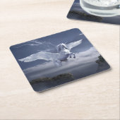 Pegasus im Flug Rechteckiger Pappuntersetzer (angewinkelt)