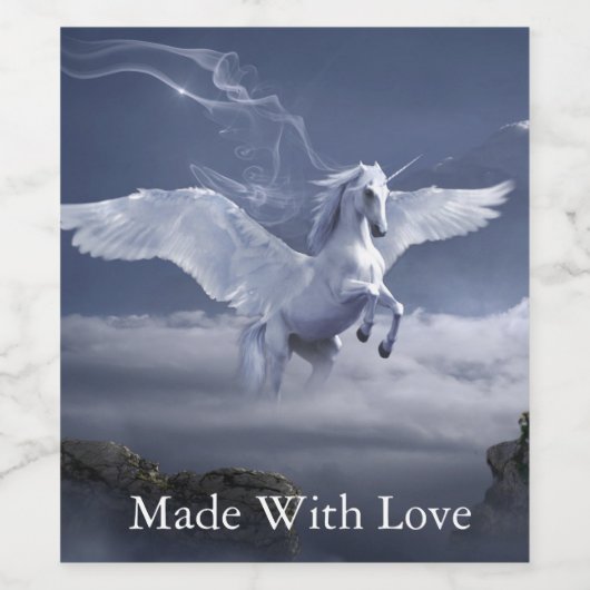 Pegasus im Flug Weinetikett (Einzelnes Label)