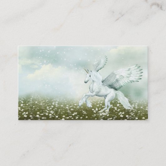 Pegasus in den Gänseblümchen Visitenkarte (Vorderseite)