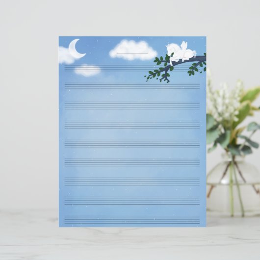 Pegasus in Manuskriptepapier der Sternennacht (Stehend Vorderseite)